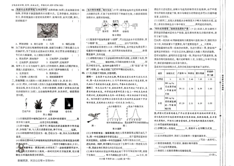2026《万唯大小卷&bull;生物》8上大卷(北师)_2026万唯系列预习复习_2026版初中《万唯大小卷》8年级上册（全科多版本）_2026《万唯大小卷&bull;生物》8全(BS)