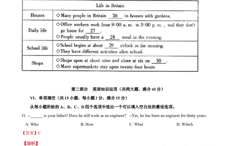 2015年中考真题精品解析英语（安徽卷）精编word版（解析版）_中考真题_3.英语中考真题2015-2024年_2015年全国中考YINGYU144份_2015年中考真题精品解析英语（安徽卷）精编word版