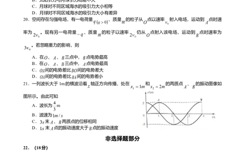 2009年高考物理真题（浙江）（空白卷）_1.高考2025全国各省真题+答案_01.2008-2024全国高考真题（按省份分类）_22.浙江_2008-2024&middot;（浙江）物理高考真题