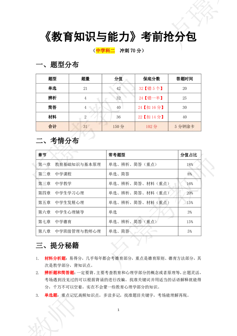 中学科二考前抢分包_4-教培资料-26年最新资料-同步更新_初中高中教资_2025下中学教资笔试_中学冲刺急救包_11.卢姨25下教资资料合集_25下：卢姨考前抢分包
