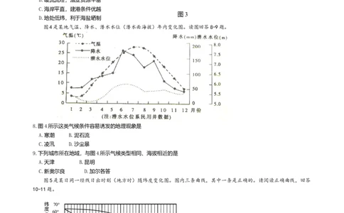 2010年高考地理试卷（四川）（空白卷）_1.高考2025全国各省真题+答案_01.2008-2024全国高考真题（按省份分类）_18.四川_2008-2024&middot;（四川）地理高考真题