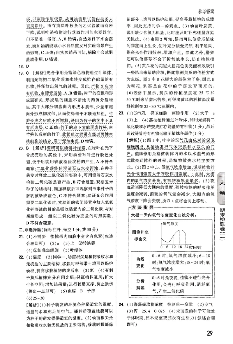 2026《万唯大小卷&bull;生物》7上参考答案(BS)_2026万唯系列预习复习_2026版初中《万唯大小卷》7年级上册（全科多版本）_2026《万唯大小卷&bull;生物》7上(BS)