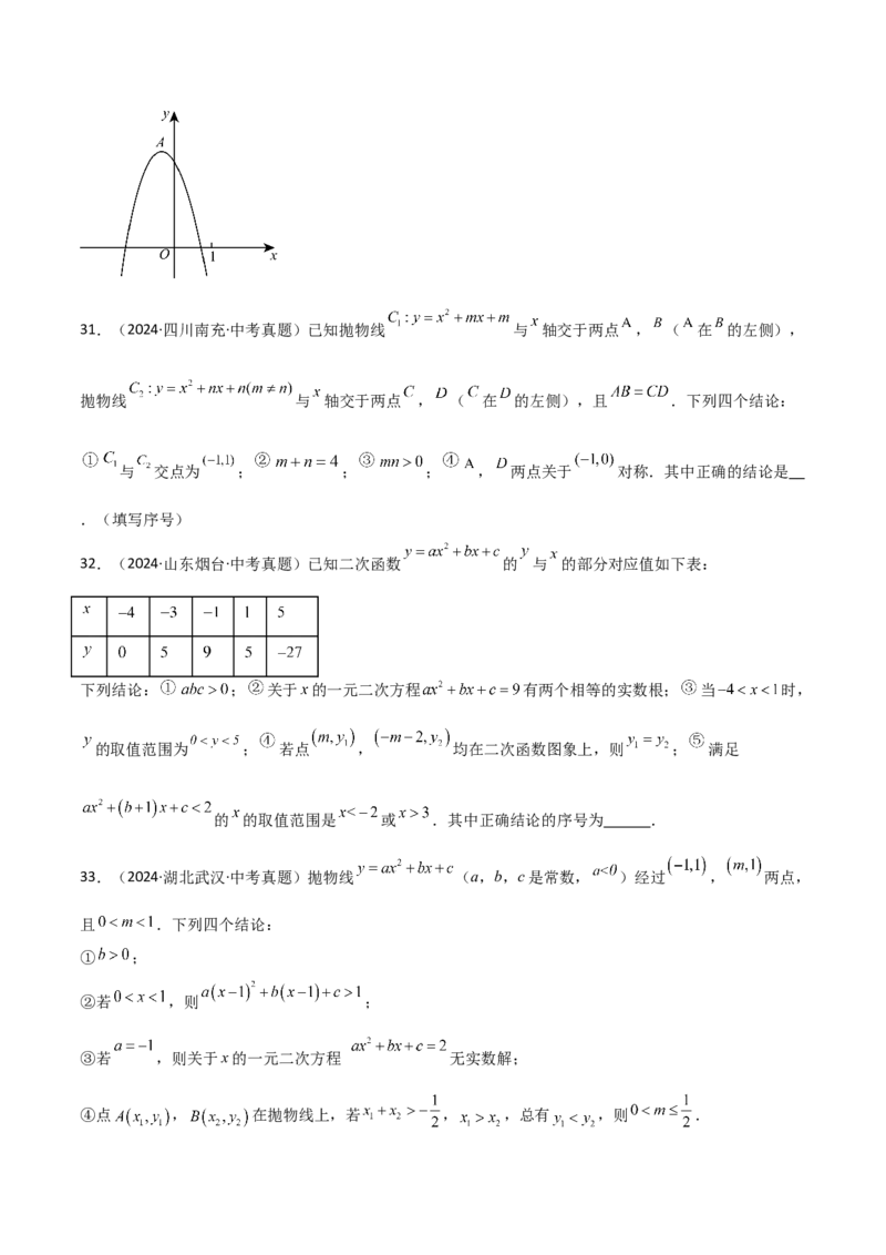 考前突破02填空（双空、多结论、多解题3大必考题型）60题（原卷版）_2数学总复习_2025中考复习资料_2025年中考数学一轮知识梳理_考前突破02填空（双空、多结论、多解题3大必考题型）