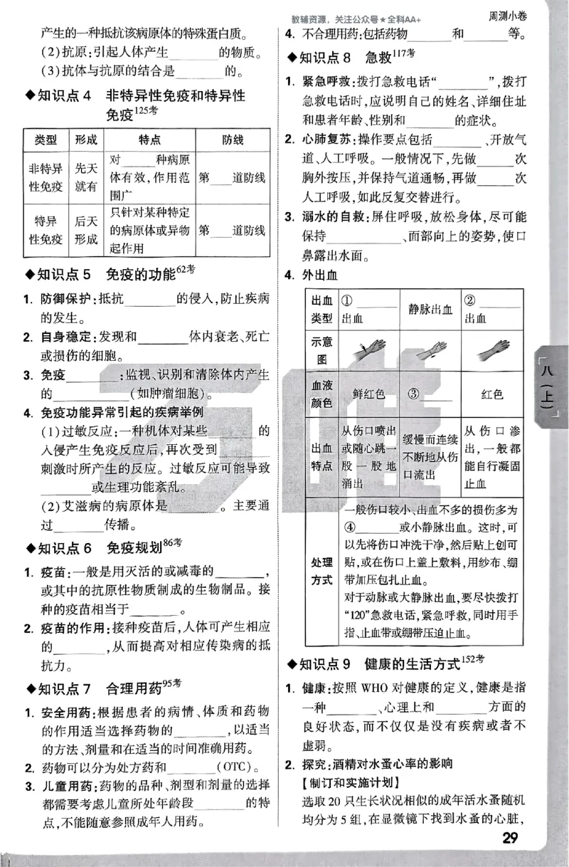 2026《万唯大小卷&bull;生物》8全周测小卷(RJ)_2026万唯系列预习复习_2026版初中《万唯大小卷》8年级上册（全科多版本）_2026《万唯大小卷&bull;生物》8全(RJ)