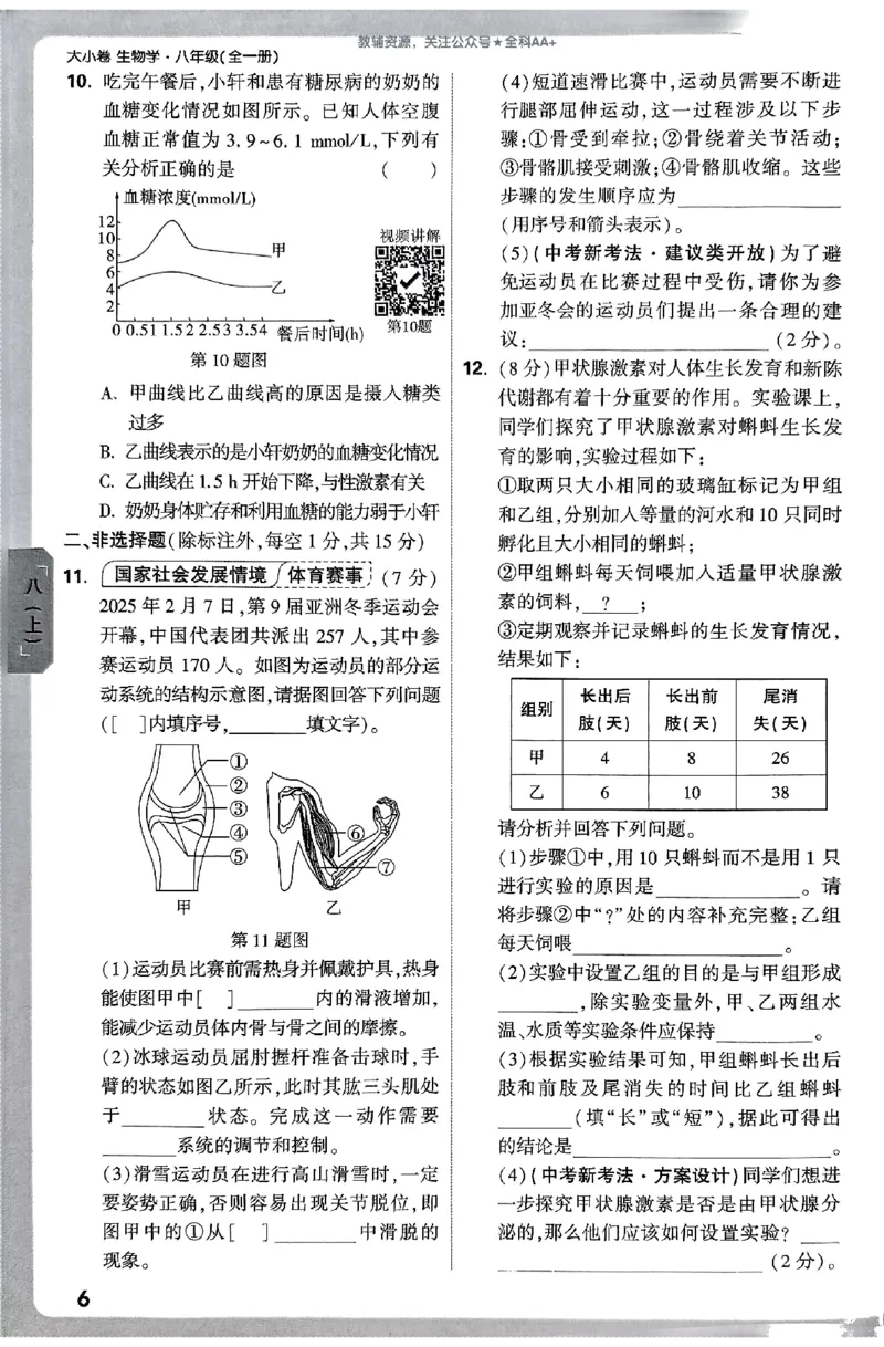 2026《万唯大小卷&bull;生物》8全周测小卷(RJ)_2026万唯系列预习复习_2026版初中《万唯大小卷》8年级上册（全科多版本）_2026《万唯大小卷&bull;生物》8全(RJ)