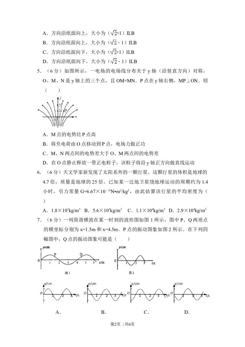 2009年高考物理试卷（全国卷Ⅰ）（空白卷）_1.高考2025全国各省真题+答案_01.2008-2024全国高考真题（按省份分类）_16.山西_2008-2024&middot;（山西）物理高考真题
