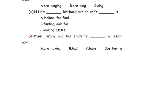 No.169现在进行时练习题①答案解析_初中英语语法_最全初中英语语法习题_No.169现在进行时练习题①
