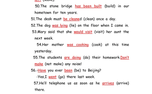 No.185适当形式填空100题①答案解析_初中英语语法_最全初中英语语法习题_No.185适当形式填空100题①