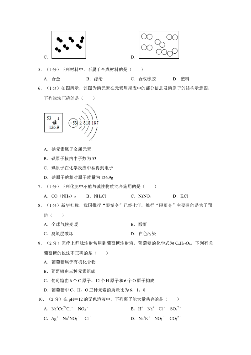 2015年辽宁省盘锦市中考化学试题（空白卷）_中考真题_5.化学中考真题2015-2024年_地区卷_辽宁化学_辽宁化学_盘锦化学2014-22