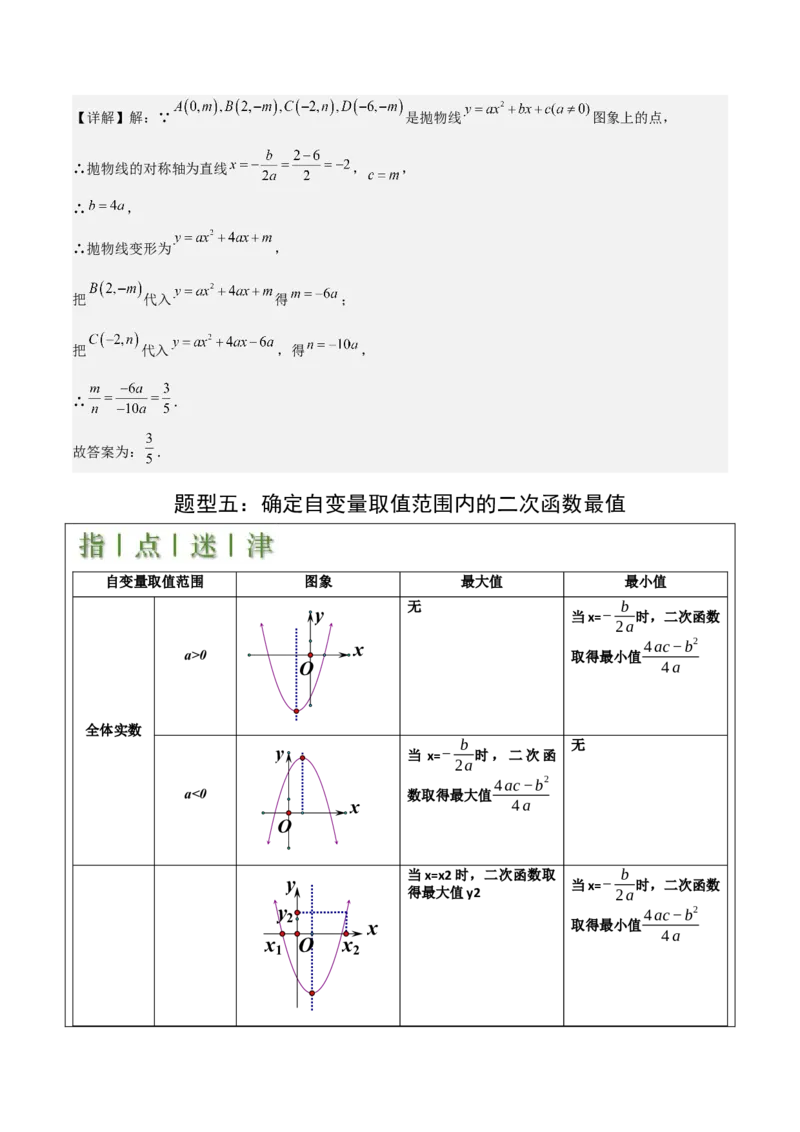 难点与新考法06关于二次函数系数、几何变换、最值等问题（6大热考题型）解析版_2数学总复习_2025中考复习资料_2025年中考数学一轮知识梳理