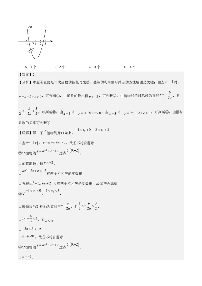 难点与新考法06关于二次函数系数、几何变换、最值等问题（6大热考题型）解析版_2数学总复习_2025中考复习资料_2025年中考数学一轮知识梳理