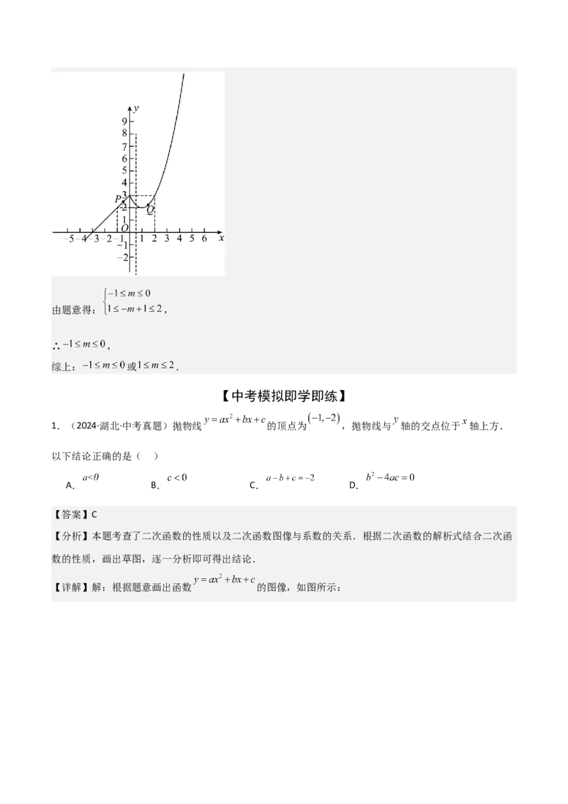 难点与新考法06关于二次函数系数、几何变换、最值等问题（6大热考题型）解析版_2数学总复习_2025中考复习资料_2025年中考数学一轮知识梳理