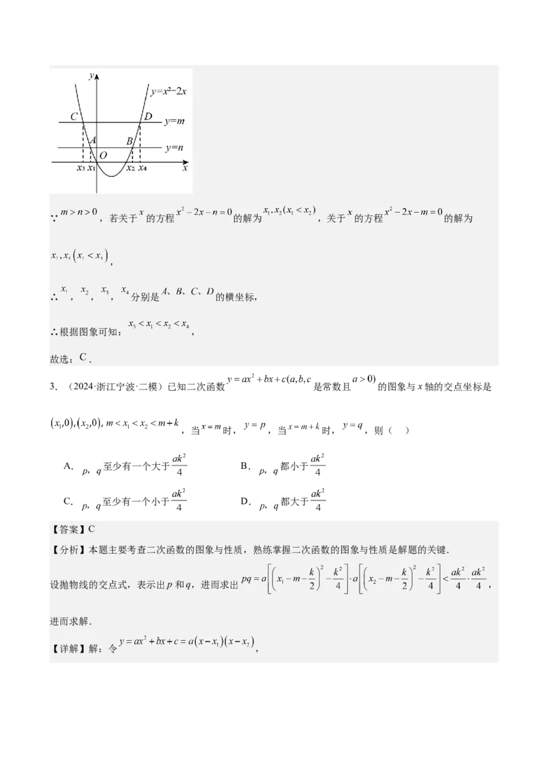 难点与新考法06关于二次函数系数、几何变换、最值等问题（6大热考题型）解析版_2数学总复习_2025中考复习资料_2025年中考数学一轮知识梳理