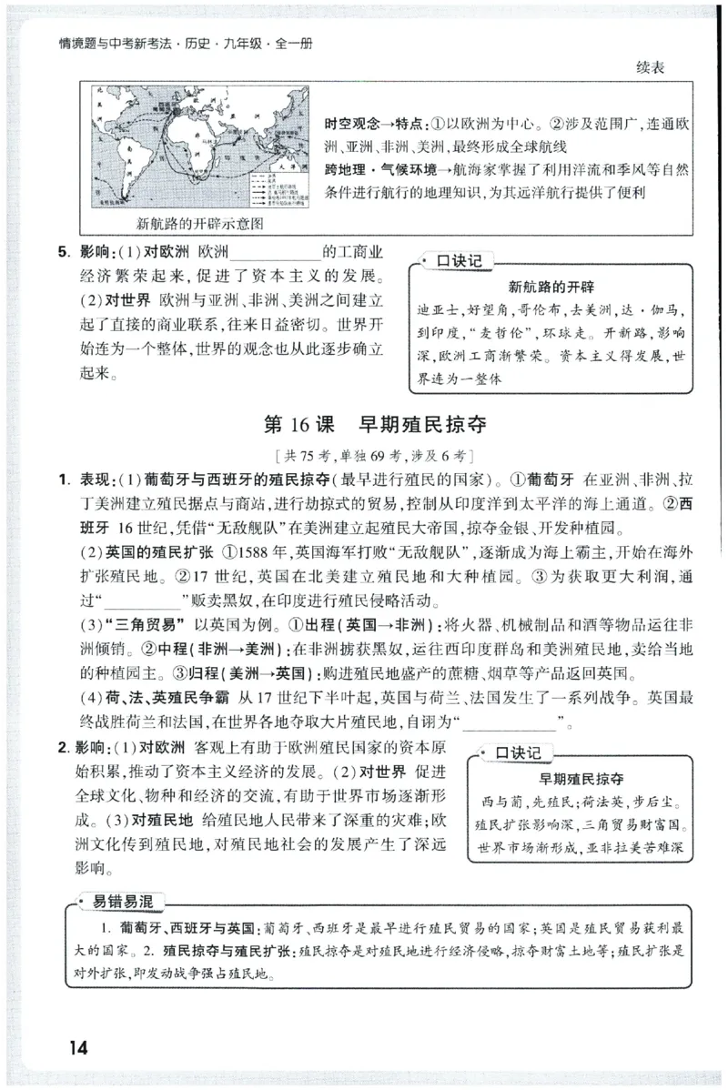 2026《初中历史情境题新考法&bull;记背册》九年级全册_2026万唯系列预习复习_2026版初中《万唯情景题》与中考新考法9年级全册（历史）