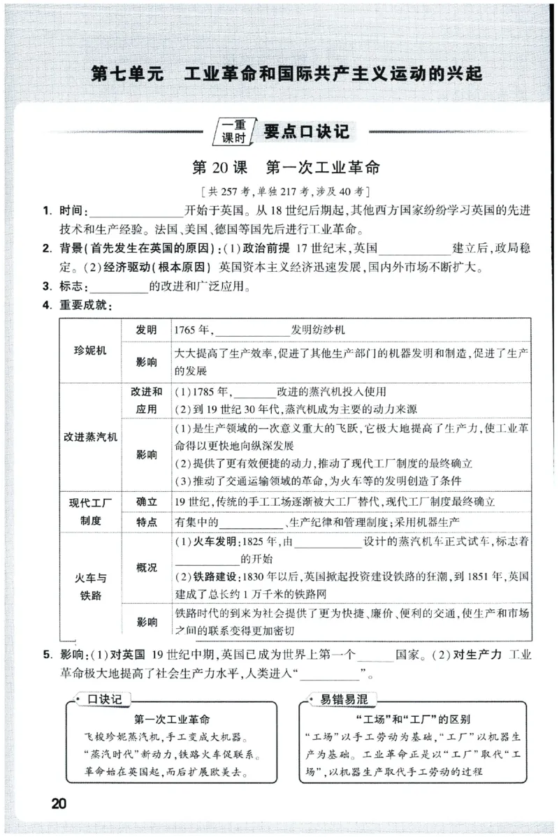 2026《初中历史情境题新考法&bull;记背册》九年级全册_2026万唯系列预习复习_2026版初中《万唯情景题》与中考新考法9年级全册（历史）