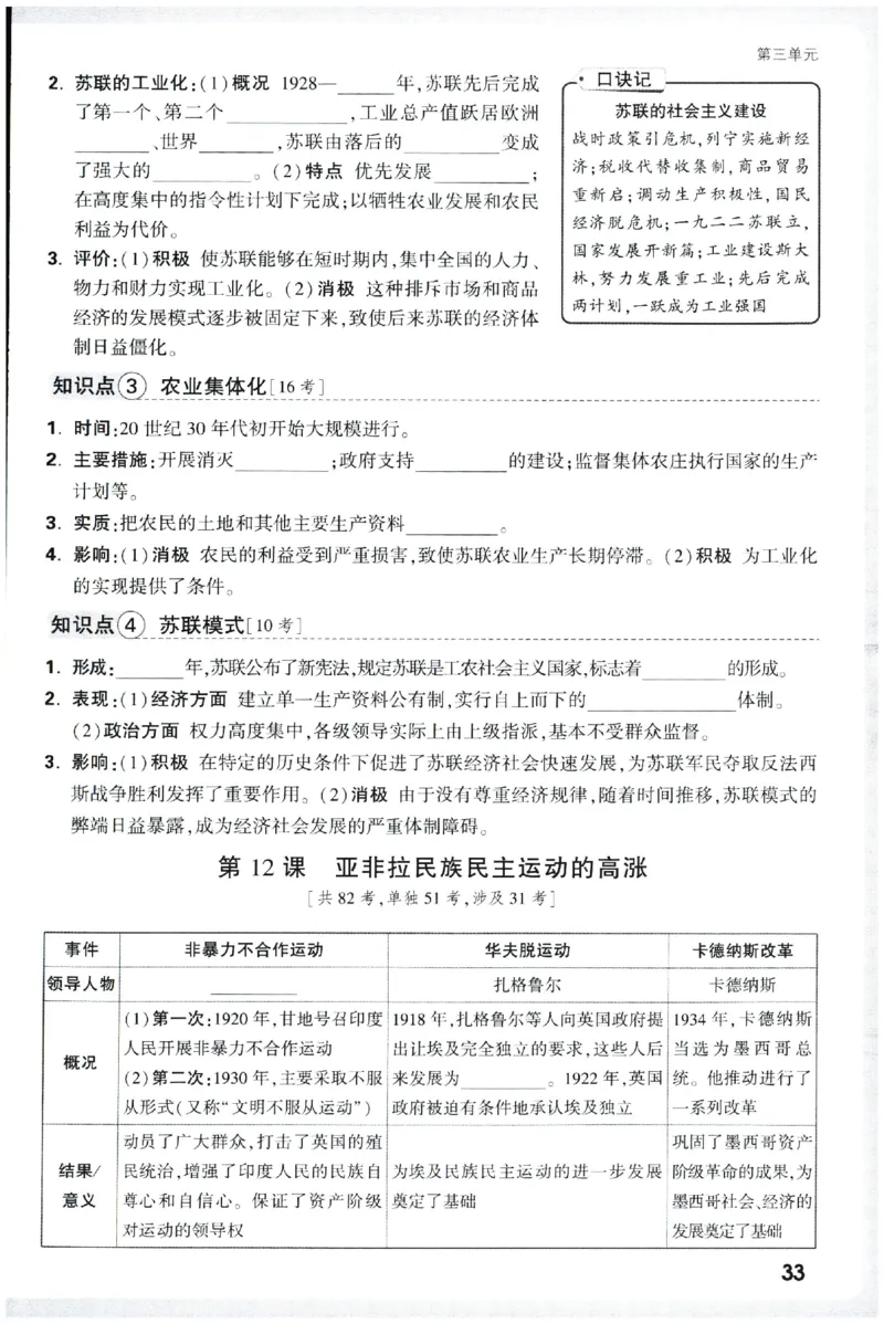 2026《初中历史情境题新考法&bull;记背册》九年级全册_2026万唯系列预习复习_2026版初中《万唯情景题》与中考新考法9年级全册（历史）