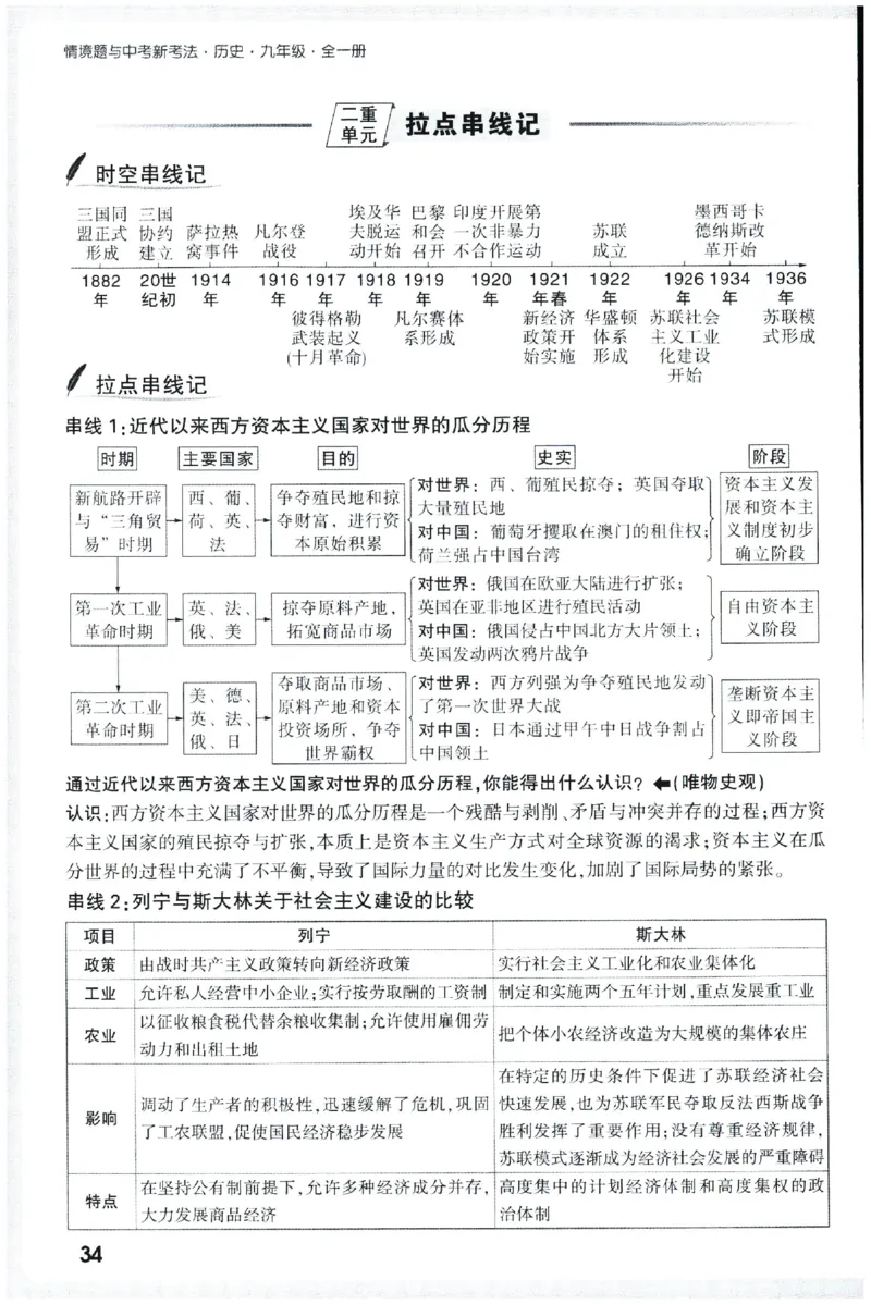2026《初中历史情境题新考法&bull;记背册》九年级全册_2026万唯系列预习复习_2026版初中《万唯情景题》与中考新考法9年级全册（历史）