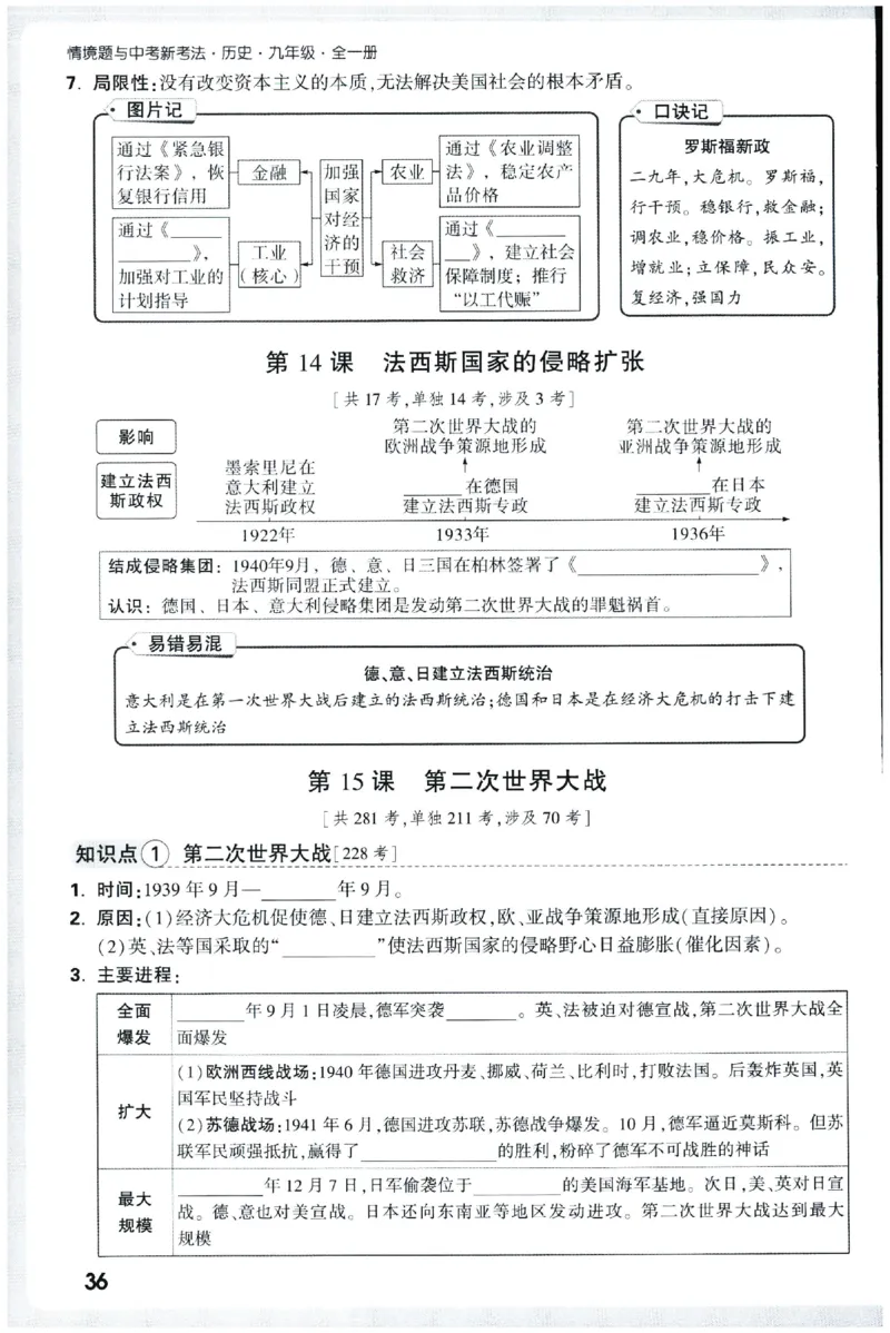 2026《初中历史情境题新考法&bull;记背册》九年级全册_2026万唯系列预习复习_2026版初中《万唯情景题》与中考新考法9年级全册（历史）