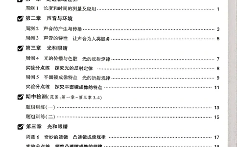 2026《万唯大小卷&bull;物理》8上周测小卷(HY)_2026万唯系列预习复习_2026版初中《万唯大小卷》8年级上册（全科多版本）_2026《万唯大小卷&bull;物理》8上(HY)