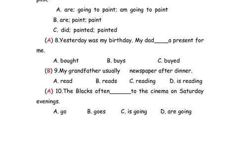 No.29时态综合练习题答案解析_初中英语语法_最全初中英语语法习题_No.29时态综合练习题