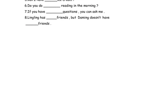 No.10some&any练习题_初中英语语法_最全初中英语语法习题_No.10some&any练习题①