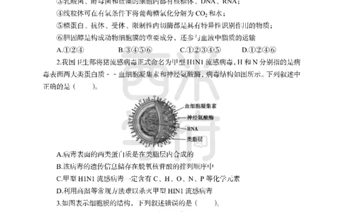 24上-高中笔试科目三《学科知识与教学能力》模拟卷-高中生物-模拟预测卷_4-教培资料-26年最新资料-同步更新_初中高中教资_03科三专项（进去保存报考的学科即可）_高中