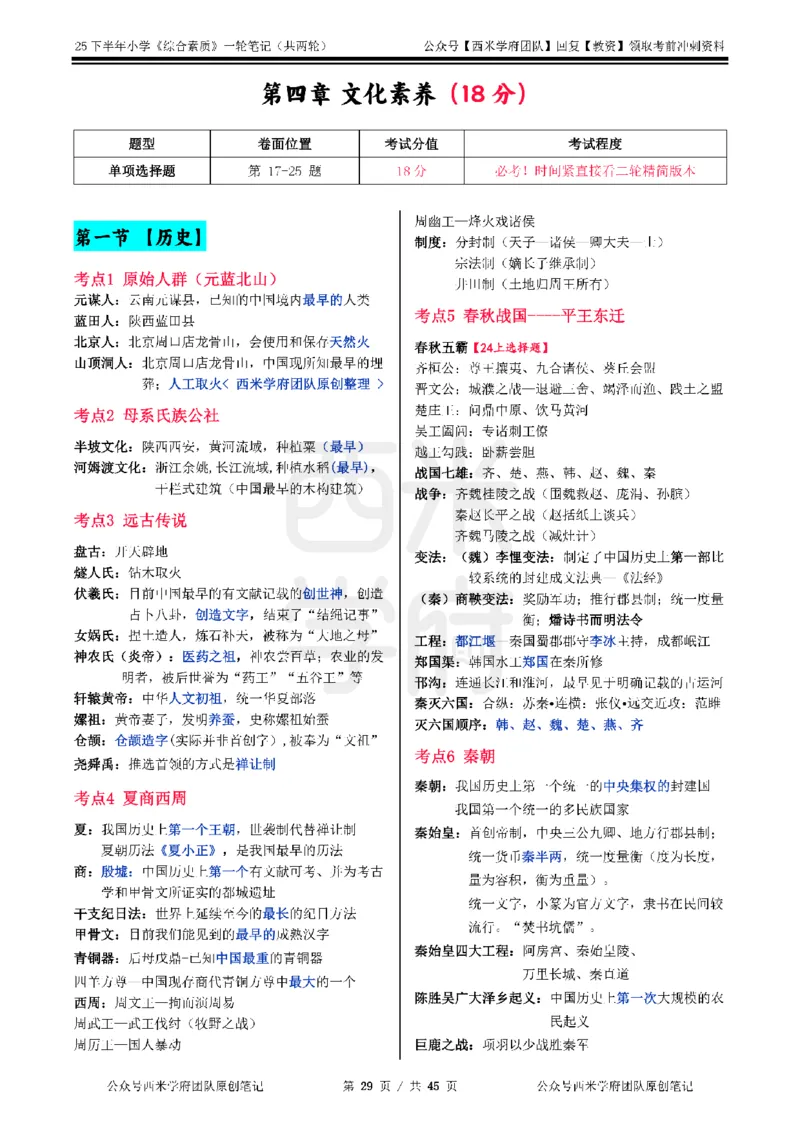 25下小学-综合素质一轮笔记_4-教培资料-26年最新资料-同步更新_小学教资_04小学重点笔记_25下教资笔试西米学府学霸笔记（中小：科一科二）_小学：一轮重点笔记+默写本