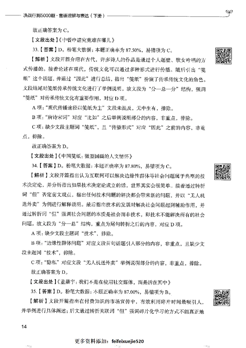 8言语理解表达下册_26吉林考备考资料包_11省考刷题包_04决战行测5000题_行测5000题2022年9月版次