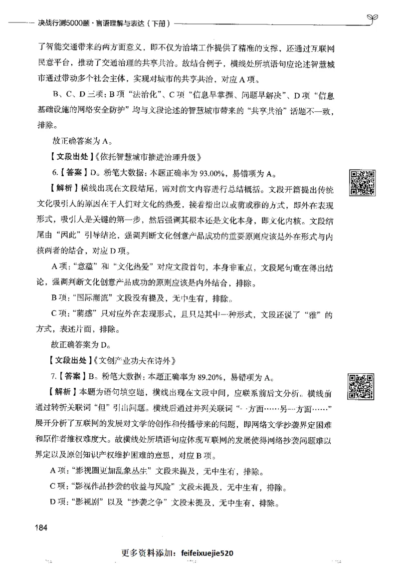 8言语理解表达下册_26吉林考备考资料包_11省考刷题包_04决战行测5000题_行测5000题2022年9月版次
