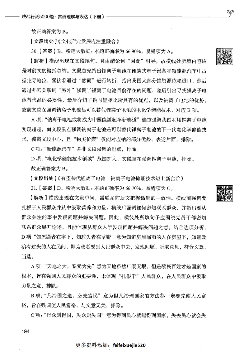 8言语理解表达下册_26吉林考备考资料包_11省考刷题包_04决战行测5000题_行测5000题2022年9月版次