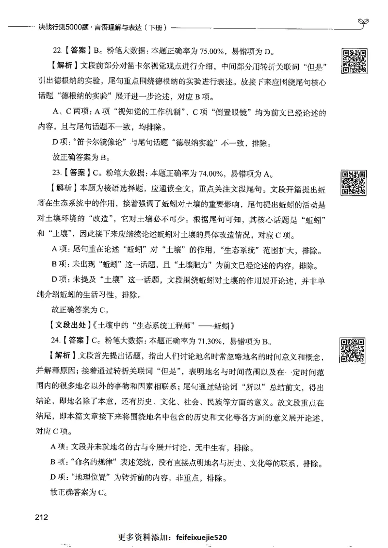 8言语理解表达下册_26吉林考备考资料包_11省考刷题包_04决战行测5000题_行测5000题2022年9月版次