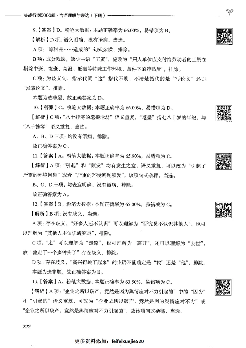 8言语理解表达下册_26吉林考备考资料包_11省考刷题包_04决战行测5000题_行测5000题2022年9月版次
