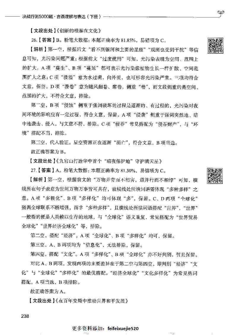 8言语理解表达下册_26吉林考备考资料包_11省考刷题包_04决战行测5000题_行测5000题2022年9月版次