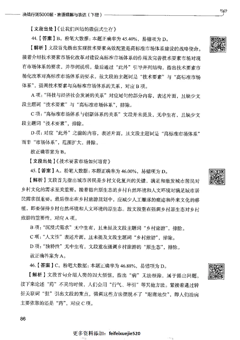 8言语理解表达下册_26吉林考备考资料包_11省考刷题包_04决战行测5000题_行测5000题2022年9月版次