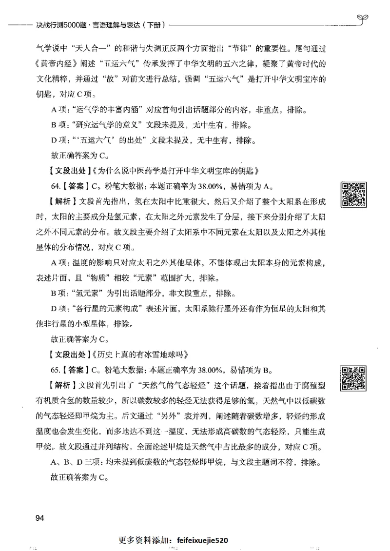 8言语理解表达下册_26吉林考备考资料包_11省考刷题包_04决战行测5000题_行测5000题2022年9月版次