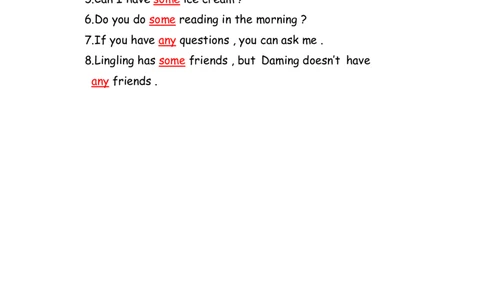 No.10some&any练习题答案解析_初中英语语法_最全初中英语语法习题_No.10some&any练习题①