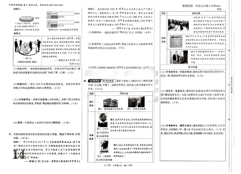 2026《万唯大小卷&bull;历史》9全大卷_2026万唯系列预习复习_2026版初中《万唯大小卷》9年级全册（全科多版本）_2026《万唯大小卷&bull;历史》9全