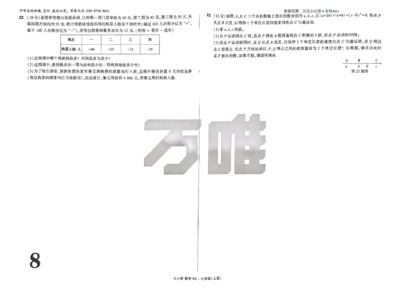 2026《万唯大小卷&bull;数学》7上大卷(HS)_2026万唯系列预习复习_2026版初中《万唯大小卷》7年级上册（全科多版本）_2026《万唯大小卷&bull;数学》7上(HS)