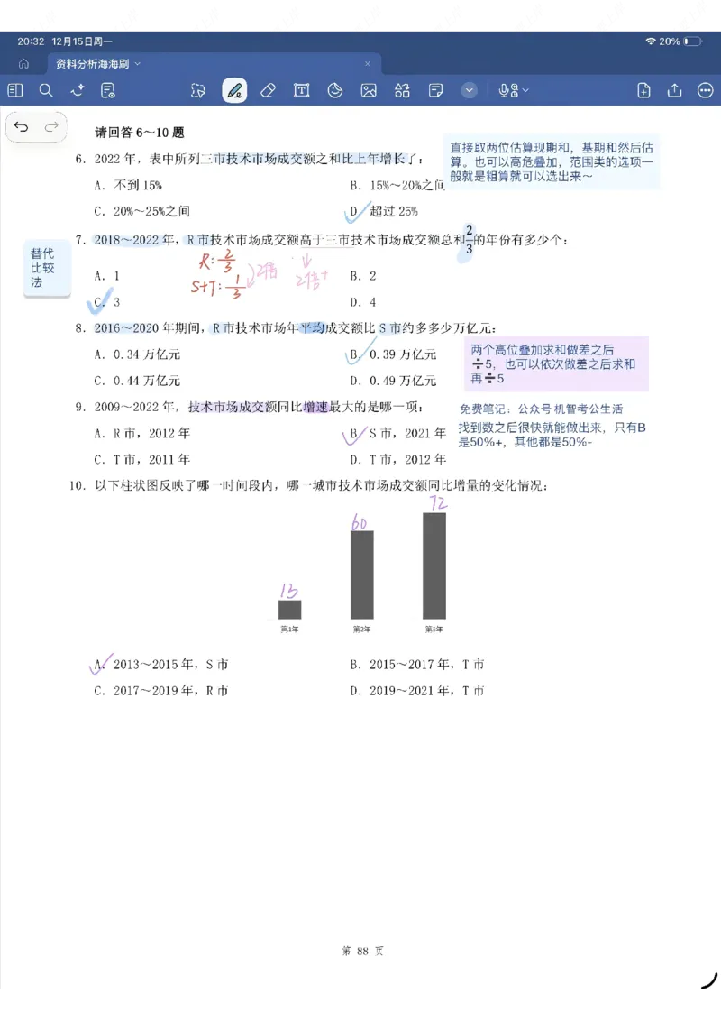 海海刷资料分析专项1-20（花生思路版）_2026考公资料_（01）花生十三_04刷题班2026年省考四海行测2000题海海刷(1)_笔记_花生十三丨26省考海海刷资料分析专项笔记_花生思路版