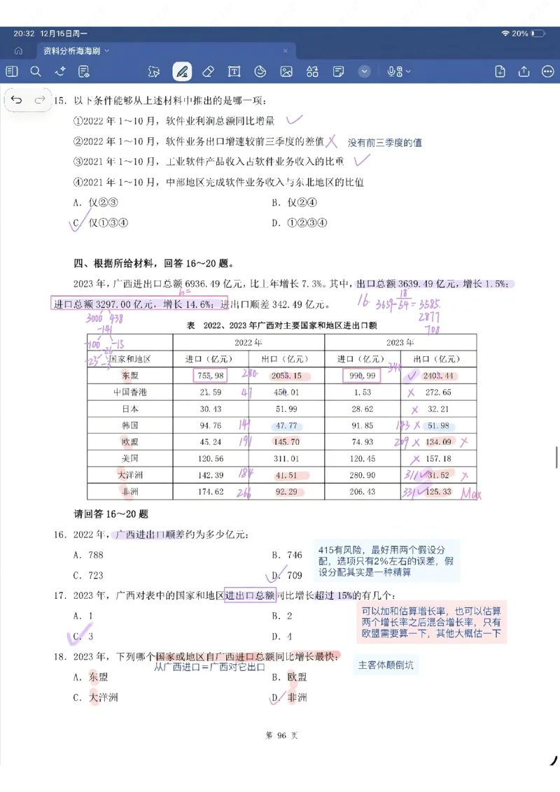 海海刷资料分析专项1-20（花生思路版）_2026考公资料_（01）花生十三_04刷题班2026年省考四海行测2000题海海刷(1)_笔记_花生十三丨26省考海海刷资料分析专项笔记_花生思路版