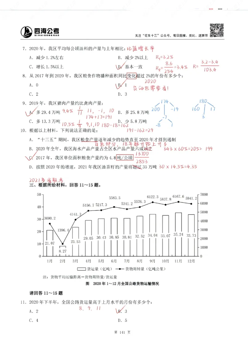 海海刷资料分析专项1-20（花生思路版）_2026考公资料_（01）花生十三_04刷题班2026年省考四海行测2000题海海刷(1)_笔记_花生十三丨26省考海海刷资料分析专项笔记_花生思路版