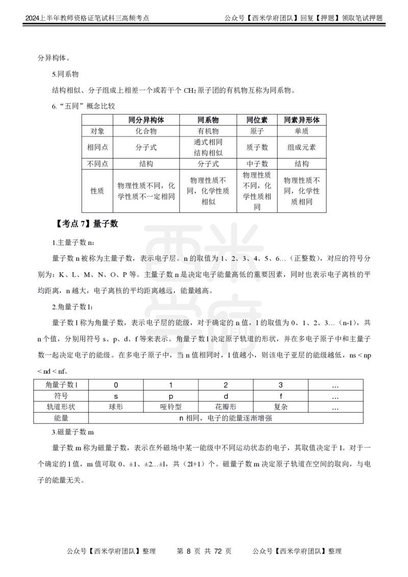 中学化学-高频考点_4-教培资料-26年最新资料-同步更新_初中高中教资_03科三专项（进去保存报考的学科即可）_01科目三FB网课、三色速记手册、知识点导图等推荐_初中