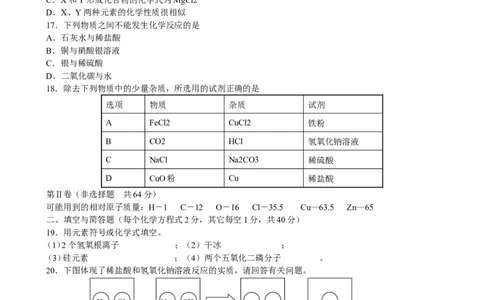 2015年山东省临沂市中考化学试题及答案_中考真题_5.化学中考真题2015-2024年_地区卷_山东省_临沂化学08-21