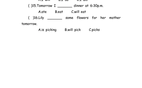 No.177一般将来时练习题①_初中英语语法_最全初中英语语法习题_No.177一般将来时练习题①