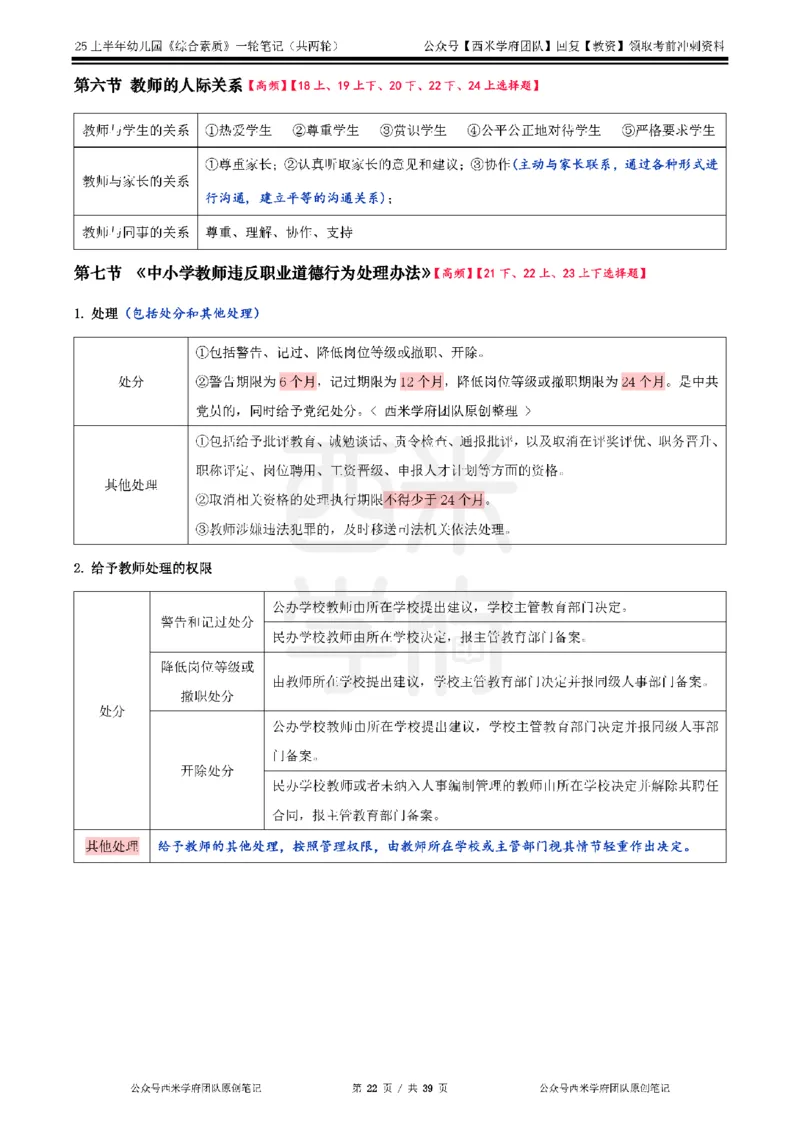 25上幼儿园-综合素质一轮笔记公众号：双马尾资料库_4-教培资料-26年最新资料-同步更新_科一科二电子资料合集中小幼（笔记真题知识点汇总等）文件多，按需保存_01西米合集