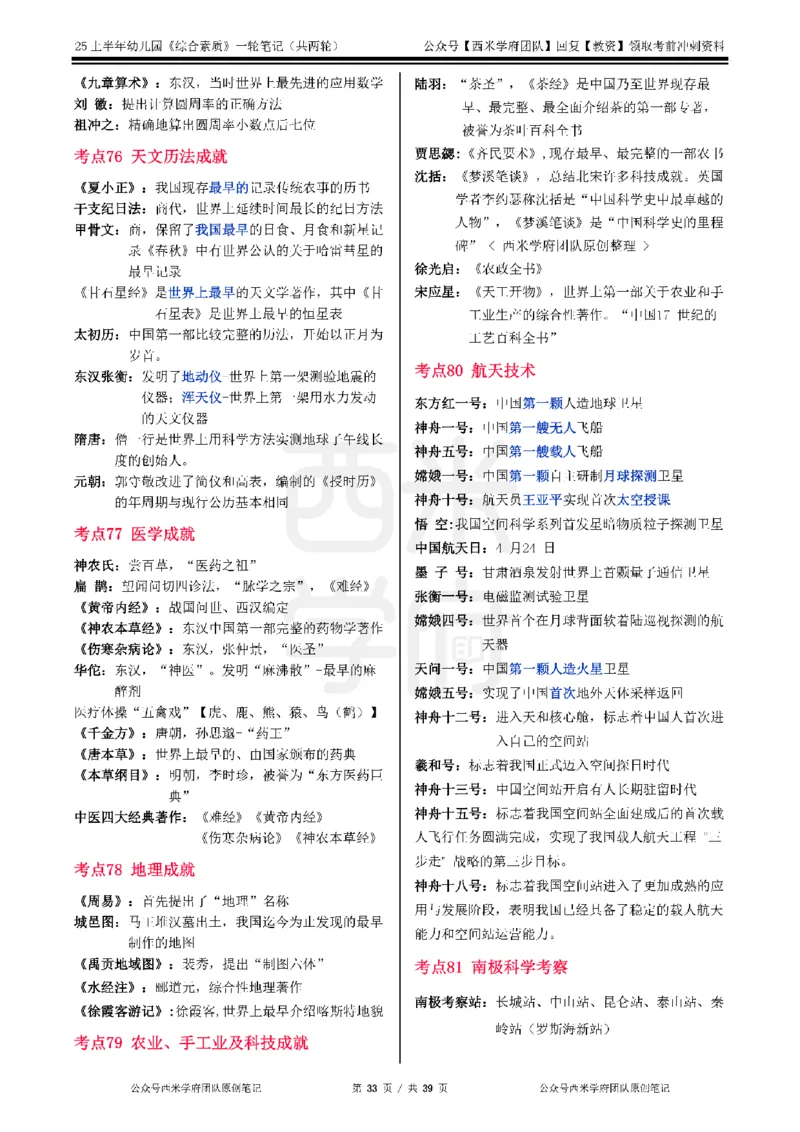 25上幼儿园-综合素质一轮笔记公众号：双马尾资料库_4-教培资料-26年最新资料-同步更新_科一科二电子资料合集中小幼（笔记真题知识点汇总等）文件多，按需保存_01西米合集