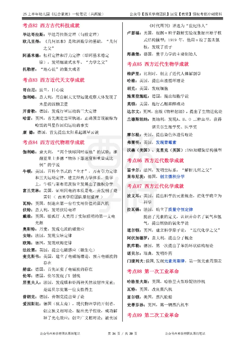 25上幼儿园-综合素质一轮笔记公众号：双马尾资料库_4-教培资料-26年最新资料-同步更新_科一科二电子资料合集中小幼（笔记真题知识点汇总等）文件多，按需保存_01西米合集