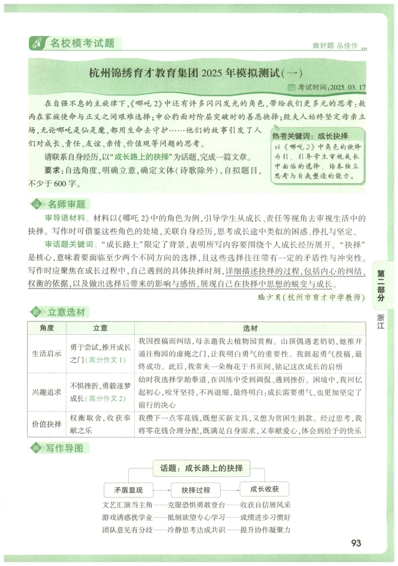 2026版第6辑万唯中考名校模考高分作文_2026万唯系列预习复习_2026版初中《万唯》中考名校模考高分作文（语文、英语）