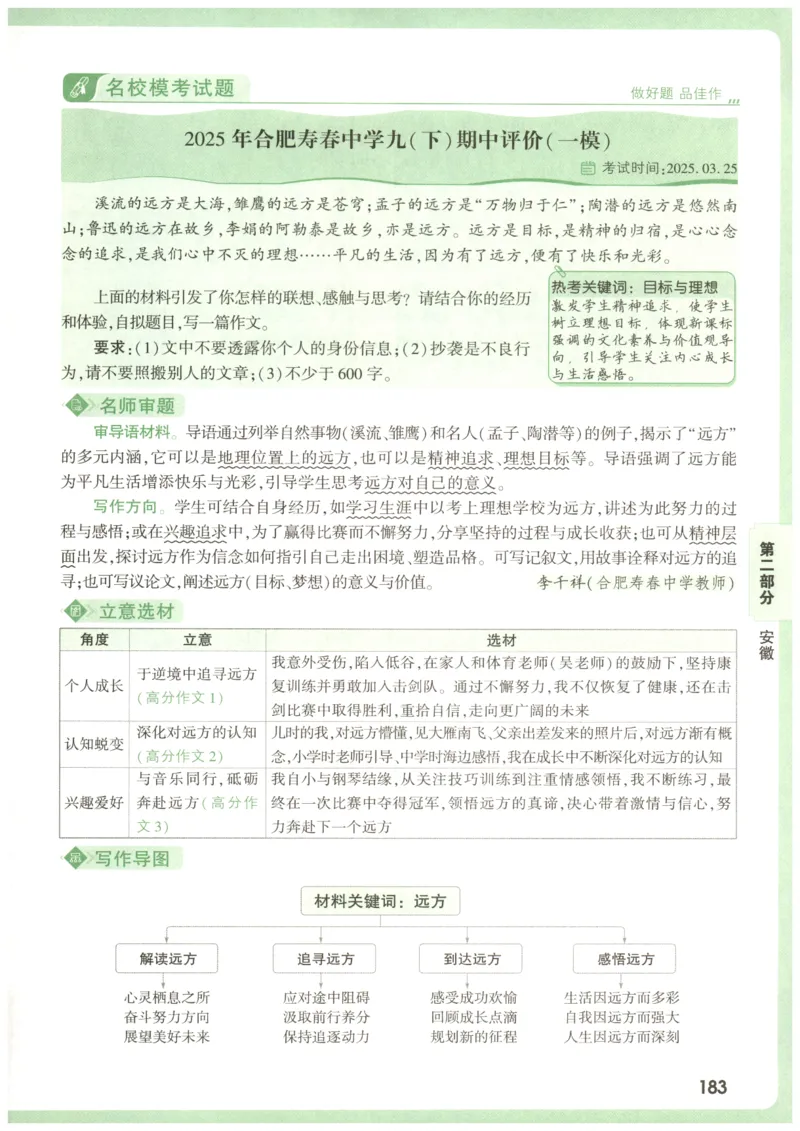 2026版第6辑万唯中考名校模考高分作文_2026万唯系列预习复习_2026版初中《万唯》中考名校模考高分作文（语文、英语）