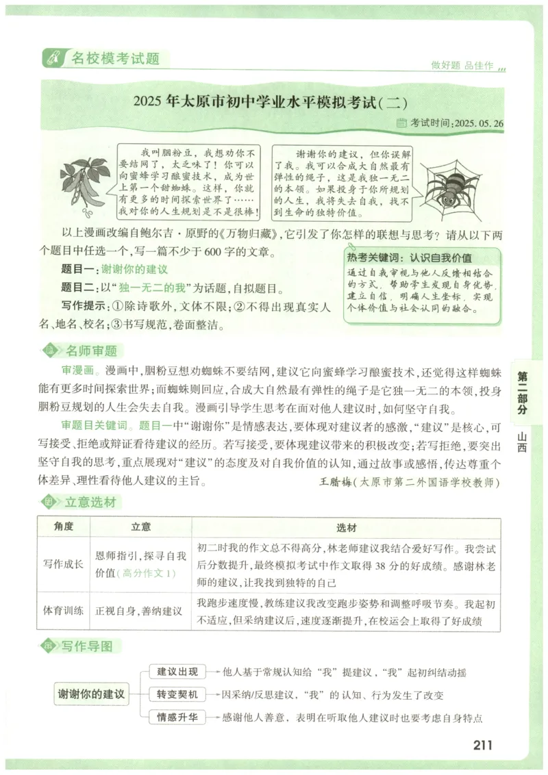 2026版第6辑万唯中考名校模考高分作文_2026万唯系列预习复习_2026版初中《万唯》中考名校模考高分作文（语文、英语）